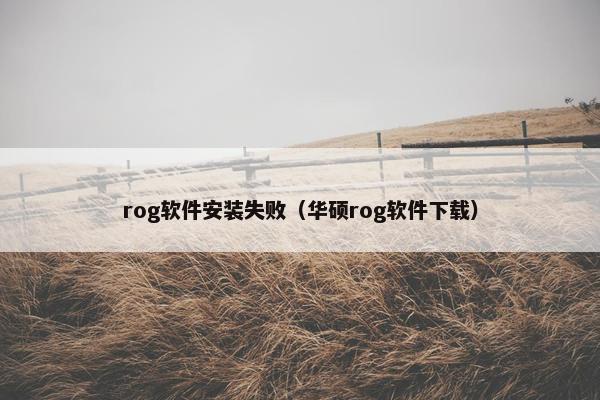 rog软件安装失败（华硕rog软件下载）