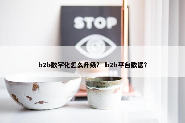 b2b数字化怎么升级？ b2b平台数据？