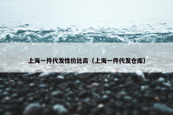 上海一件代发性价比高（上海一件代发仓库）