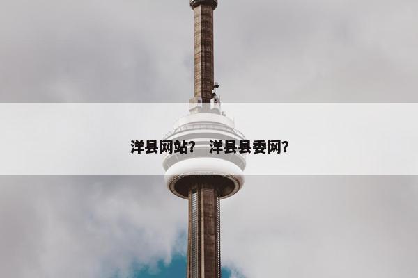 洋县网站？ 洋县县委网？