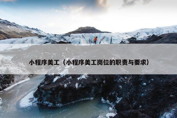 小程序美工（小程序美工岗位的职责与要求）