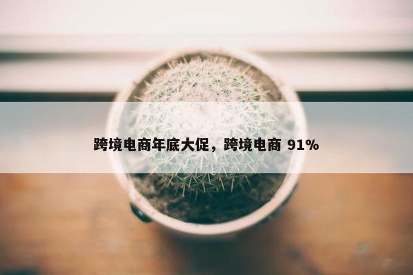 跨境电商年底大促，跨境电商 91%