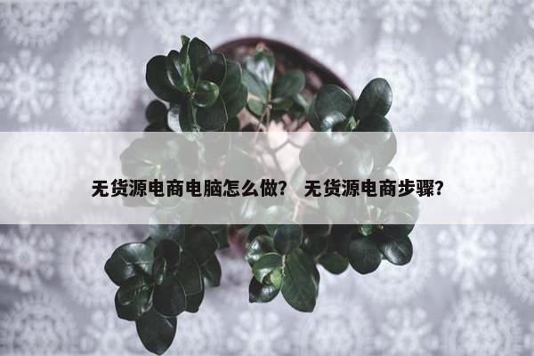 无货源电商电脑怎么做？ 无货源电商步骤？