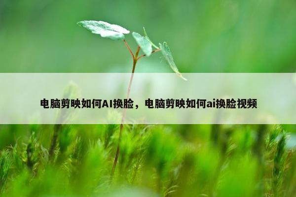 电脑剪映如何AI换脸，电脑剪映如何ai换脸视频