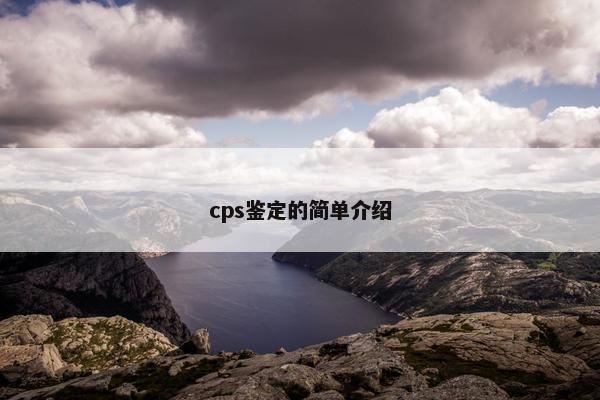 cps鉴定的简单介绍