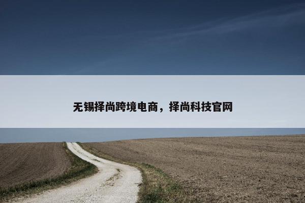 无锡择尚跨境电商，择尚科技官网