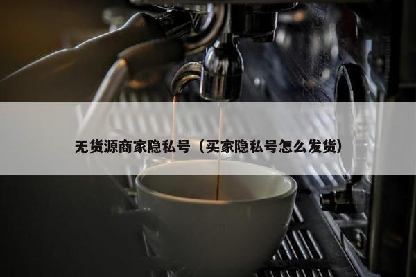 无货源商家隐私号（买家隐私号怎么发货）