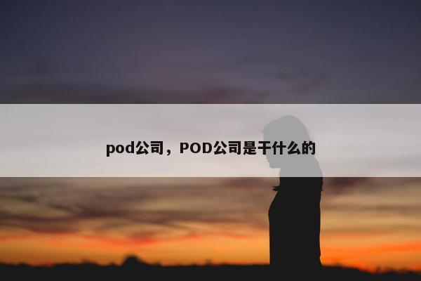 pod公司，POD公司是干什么的
