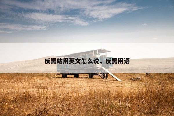 反黑站用英文怎么说，反黑用语