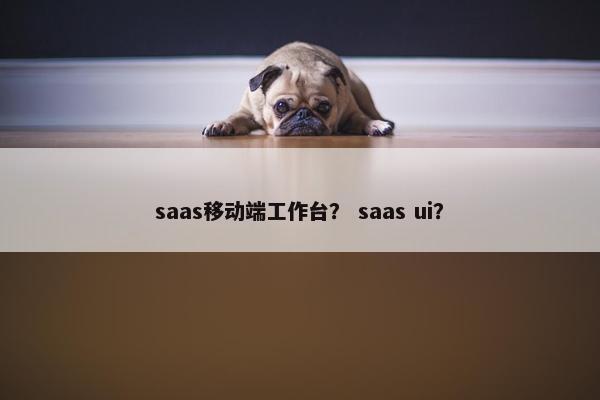 saas移动端工作台? saas ui?