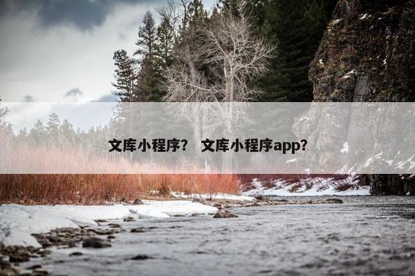 文库小程序? 文库小程序app?