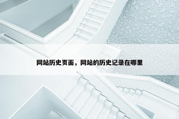 网站历史页面,网站的历史记录在哪里