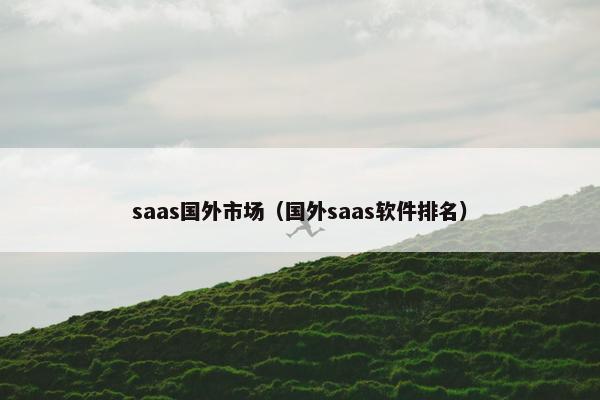saas国外市场(国外saas软件排名)