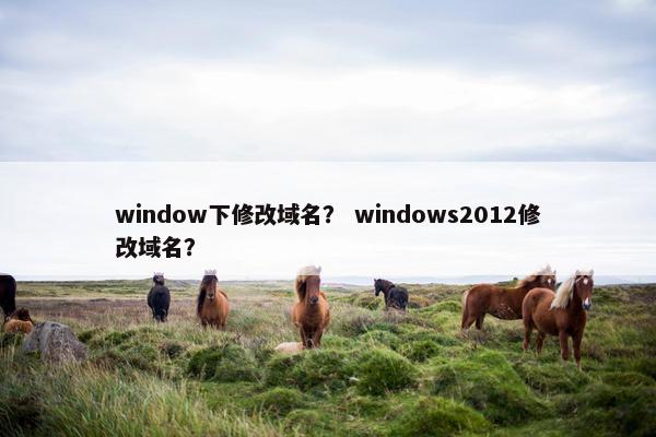 window下修改域名？ windows2012修改域名？