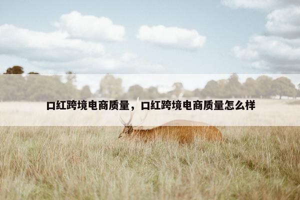 口红跨境电商质量，口红跨境电商质量怎么样