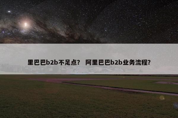 里巴巴b2b不足点? 阿里巴巴b2b业务流程? 里巴巴b2b不足点? 阿里巴巴b2b业务流程?