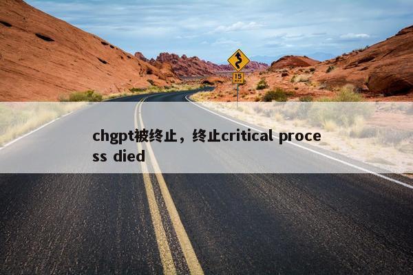 chgpt被终止，终止critical process died