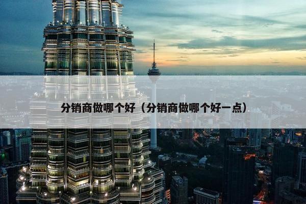 分销商做哪个好(分销商做哪个好一点) 分销商做哪个好(分销商做哪个好一点)