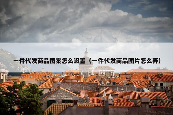 一件代发商品图案怎么设置（一件代发商品图片怎么弄）