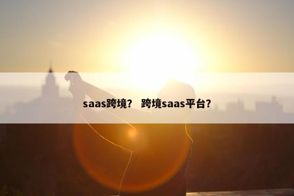 saas跨境？ 跨境saas平台？