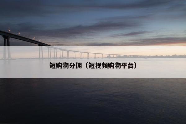 短购物分佣（短视频购物平台）