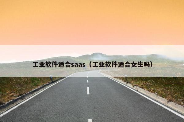 工业软件适合saas（工业软件适合女生吗）