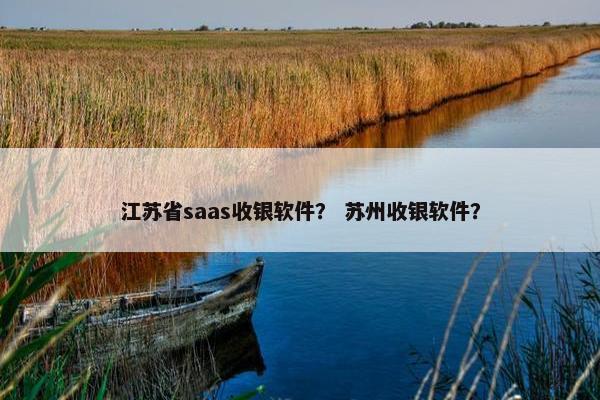 江苏省saas收银软件? 苏州收银软件?