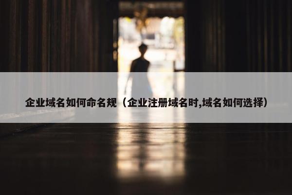 企业域名如何命名规（企业注册域名时,域名如何选择）