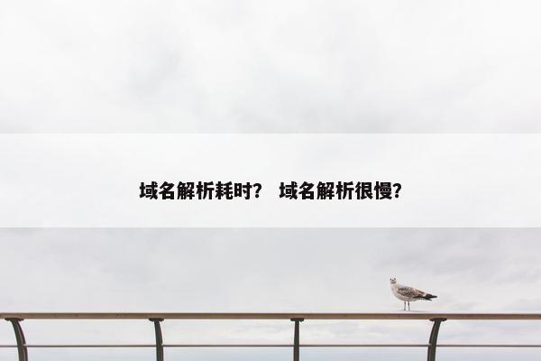 域名解析耗时? 域名解析很慢? 域名解析耗时? 域名解析很慢?