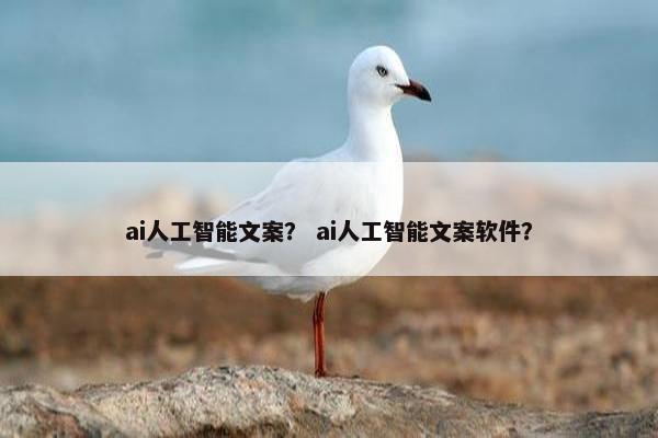 ai人工智能文案？ ai人工智能文案软件？
