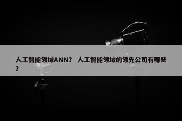 人工智能领域ANN？ 人工智能领域的领先公司有哪些？