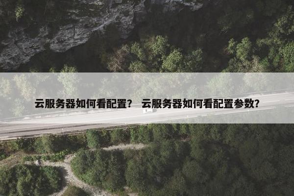 云服务器如何看配置? 云服务器如何看配置参数? 云服务器如何看配置? 云服务器如何看配置参数?