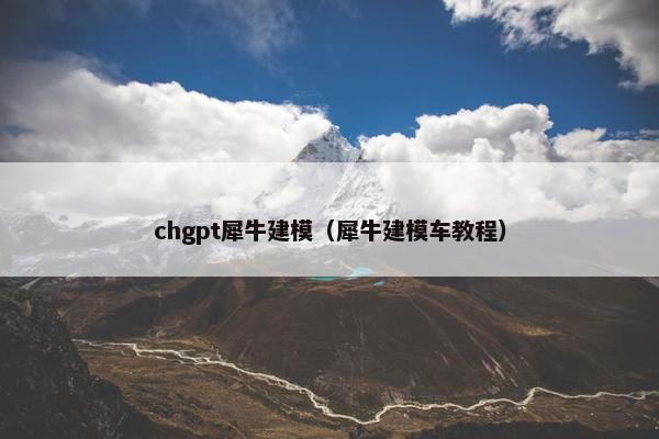 chgpt犀牛建模（犀牛建模车教程）