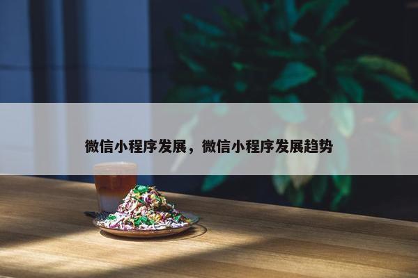 微信小程序发展,微信小程序发展趋势 微信小程序发展,微信小程序发展趋势