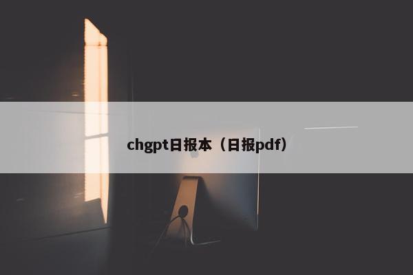 chgpt日报本（日报pdf）