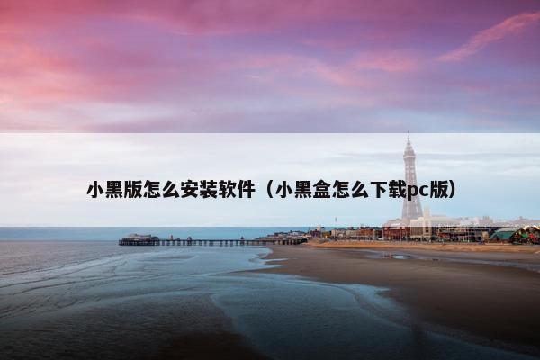 小黑版怎么安装软件(小黑盒怎么下载pc版) 小黑版怎么安装软件(小黑盒怎么下载pc版)