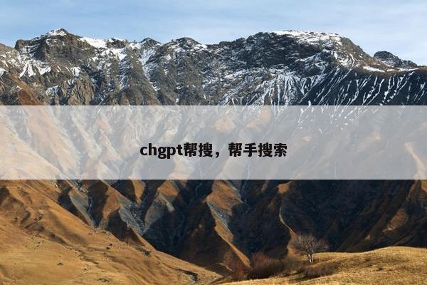 chgpt帮搜,帮手搜索