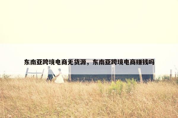 东南亚跨境电商无货源，东南亚跨境电商赚钱吗