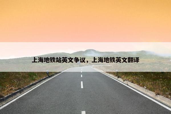 上海地铁站英文争议,上海地铁英文翻译