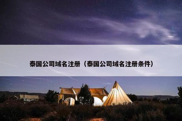 泰国公司域名注册(泰国公司域名注册条件)