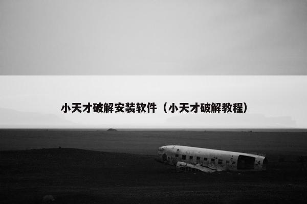小天才破解安装软件(小天才破解教程) 小天才破解安装软件(小天才破解教程)