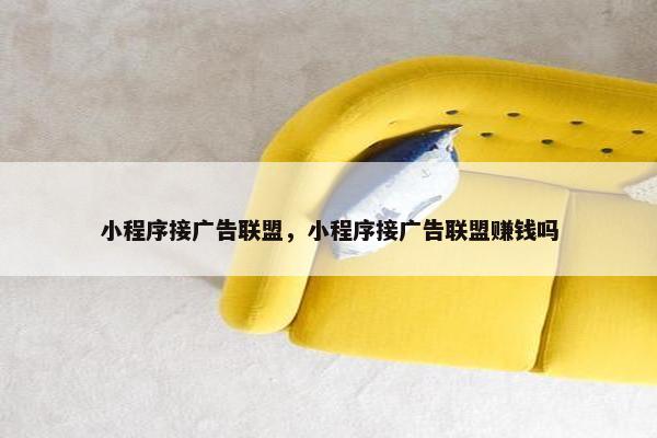 小程序接广告联盟,小程序接广告联盟赚钱吗 小程序接广告联盟,小程序接广告联盟赚钱吗