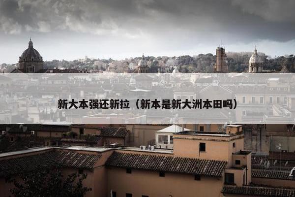 新大本强还新拉（新本是新大洲本田吗）