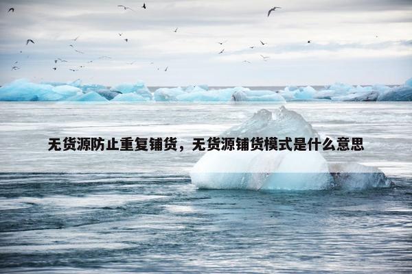 无货源防止重复铺货,无货源铺货模式是什么意思