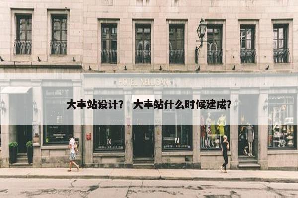 大丰站设计？ 大丰站什么时候建成？