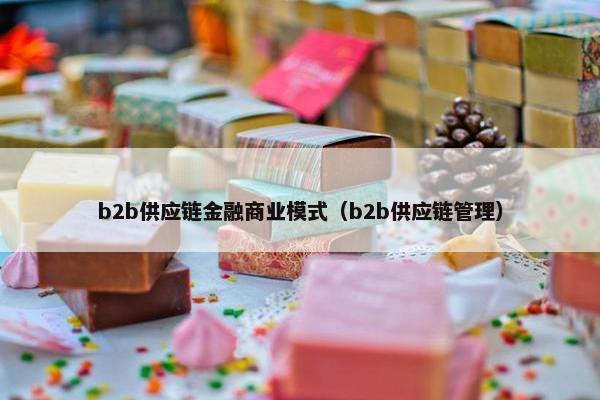b2b供应链金融商业模式（b2b供应链管理）