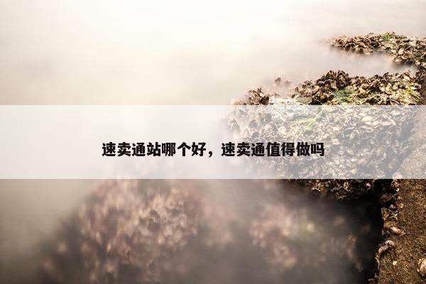 速卖通站哪个好,速卖通值得做吗