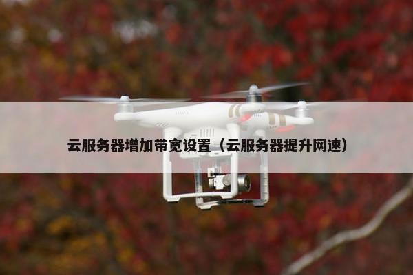 云服务器增加带宽设置（云服务器提升网速）