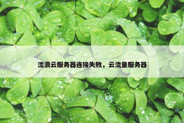 流浪云服务器连接失败，云流量服务器