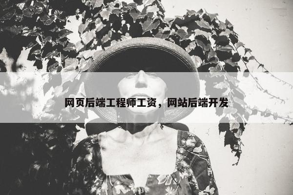网页后端工程师工资，网站后端开发
